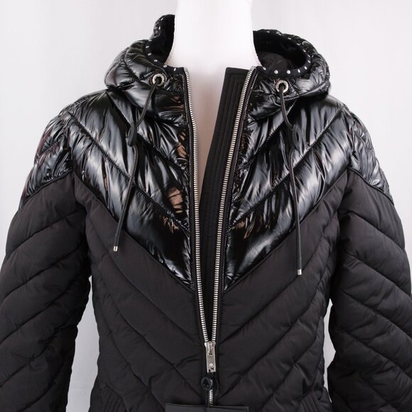 Moose Knuckles Monteau Exhibition Chevron Quilted Puffer Jacket, Black, Small - Picture 7 of 13